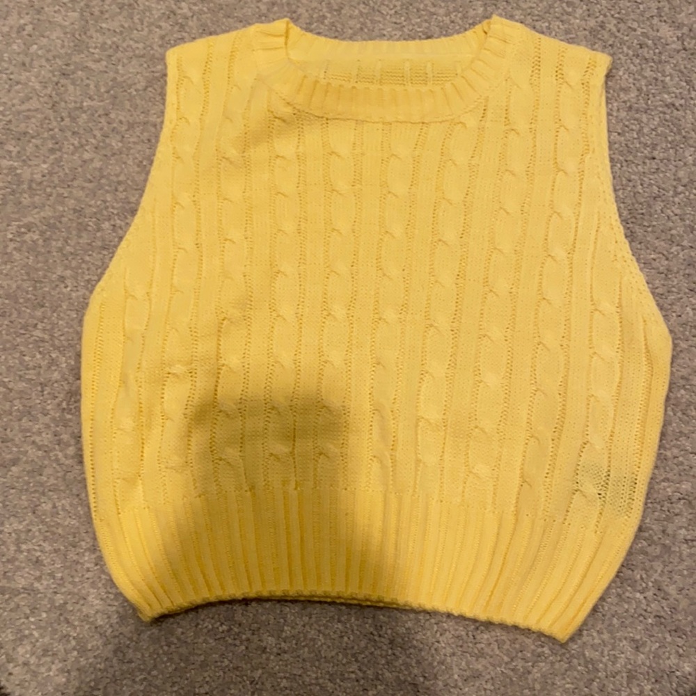 SHEIN Yellow sweater vest